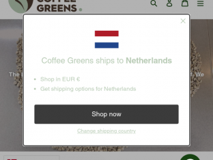 Screenshot fra https://www.coffee-greens.com/