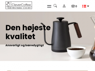 Screenshot fra https://clevercoffee.dk/